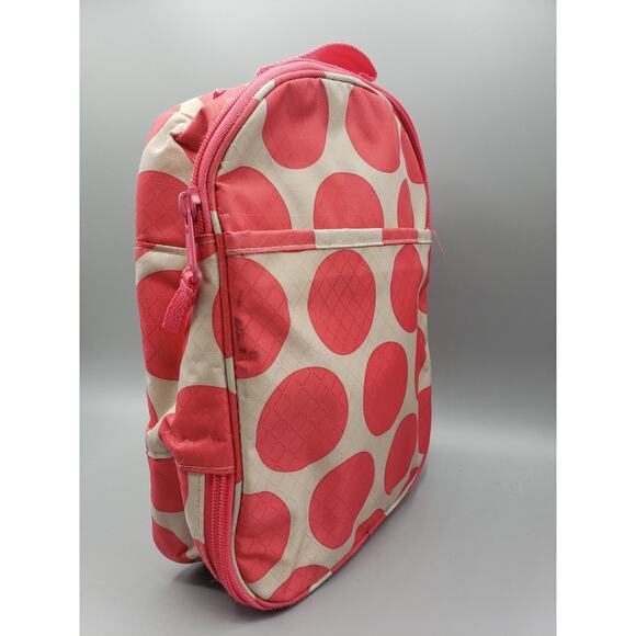 Thirty-one 31 lunchbox thermal bag coral white polka dot chill-icious - Picture 2 of 2